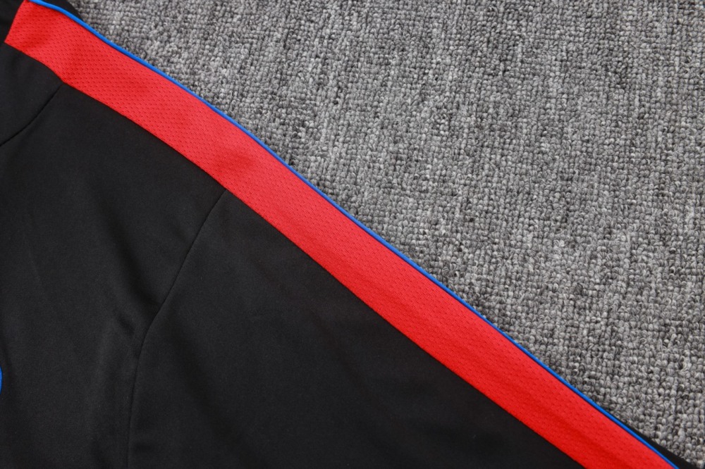 2026 Paris Black Long-sleeved half-pull training kit