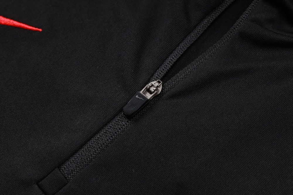 2026 Paris Black Long-sleeved half-pull training kit