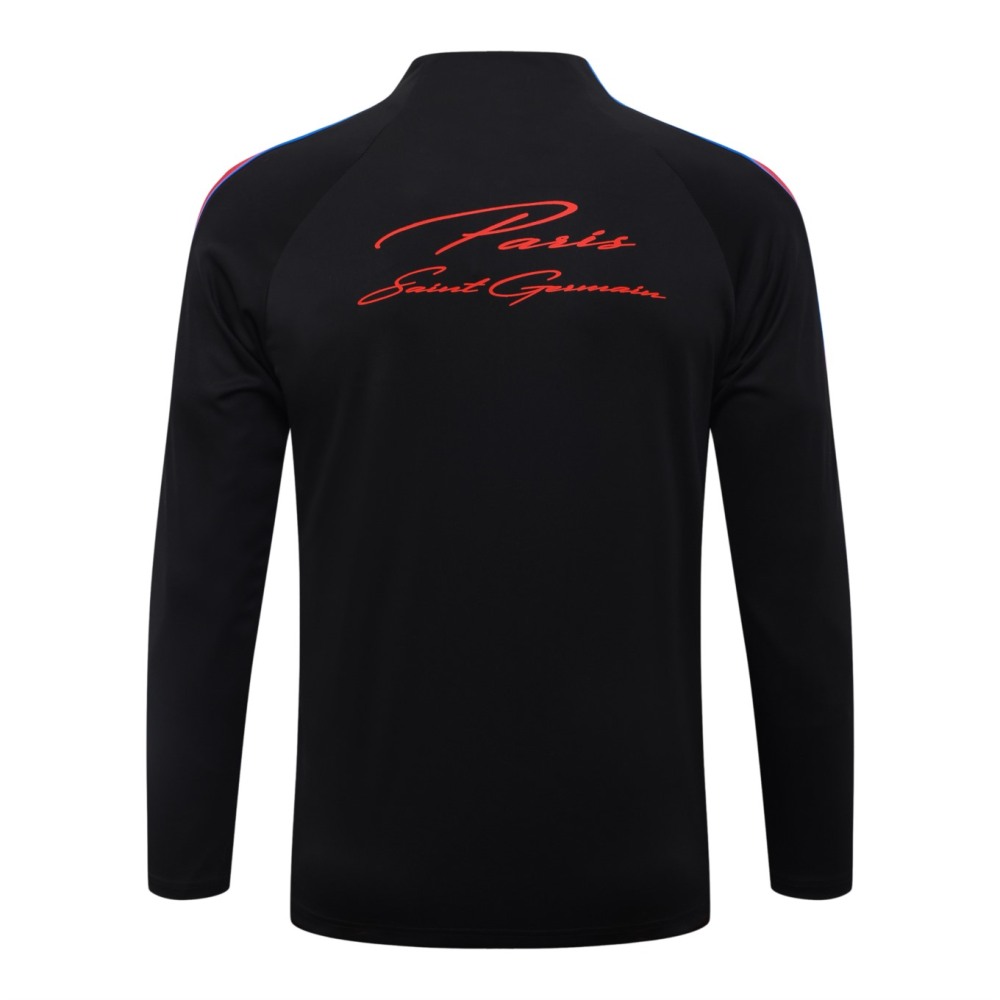 2026 Paris Black Long-sleeved half-pull training kit