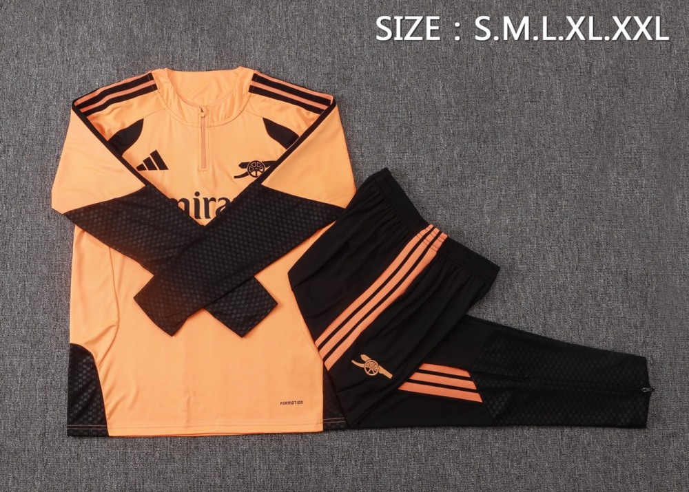 2026 Arsenal Orange Long-sleeved half-pull training kit