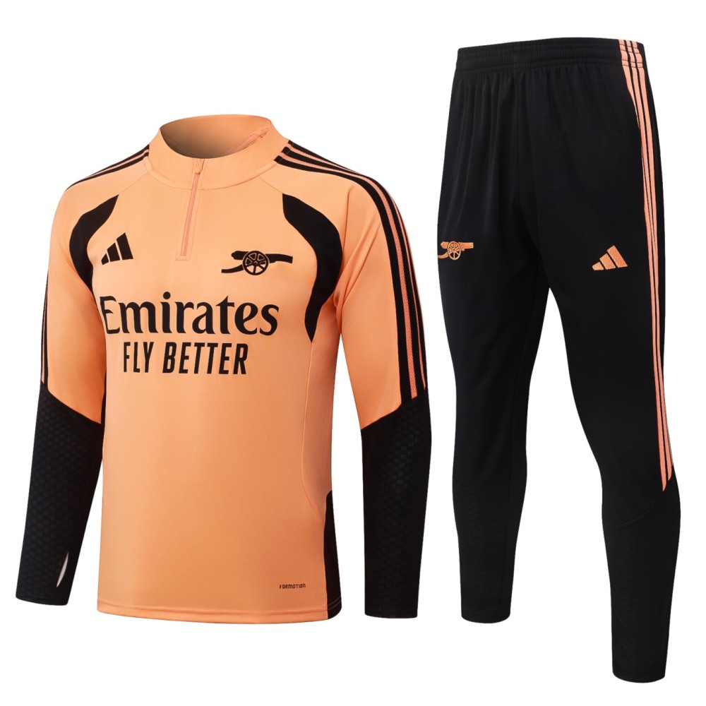 2026 Arsenal Orange Long-sleeved half-pull training kit