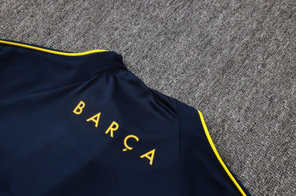 2026 Barcelona Royal blue Long-sleeved half-pull training kit