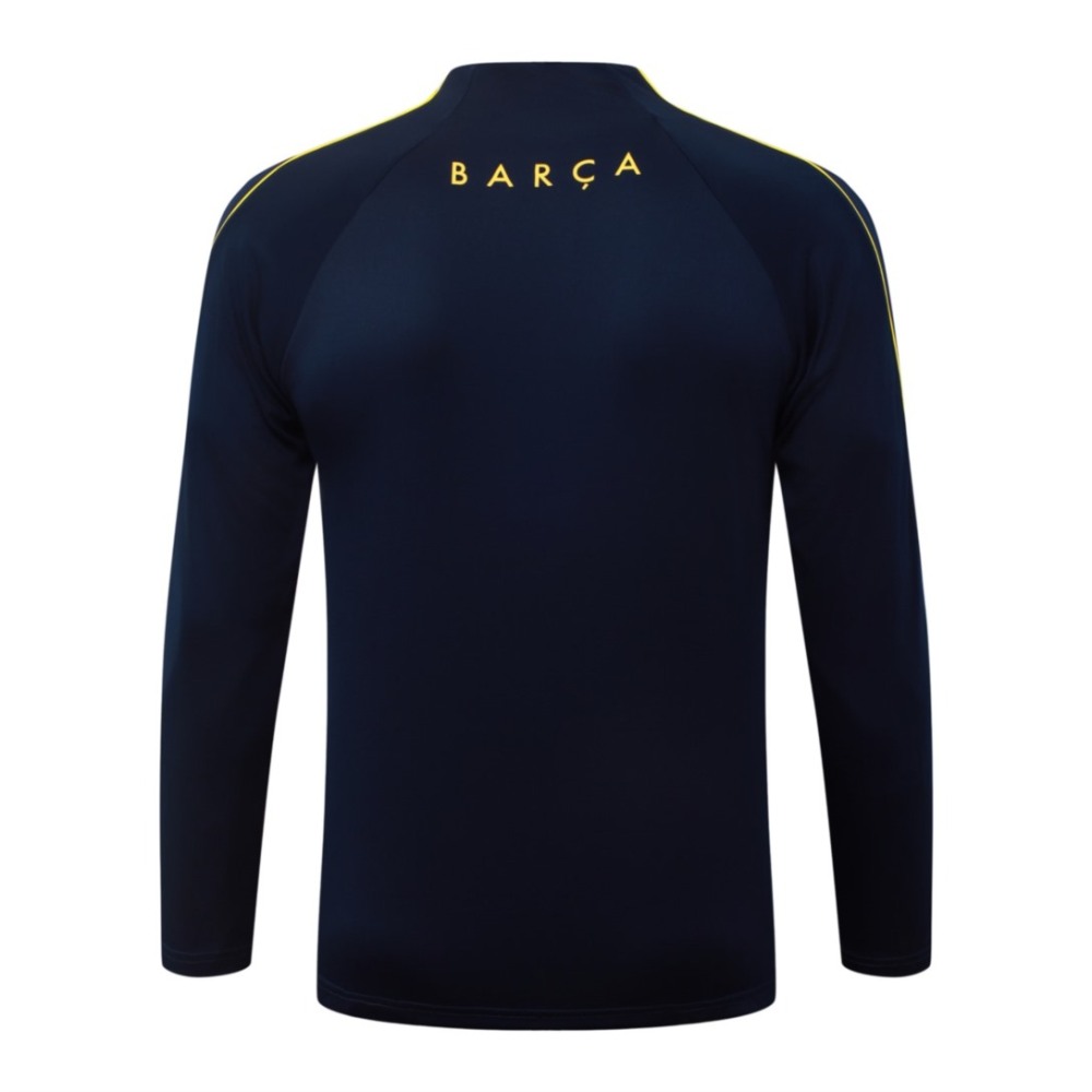 2026 Barcelona Royal blue Long-sleeved half-pull training kit