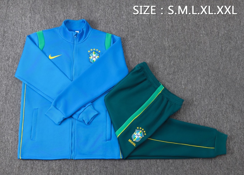 2026 Brazil Sky blue Jacket Training Suit Set