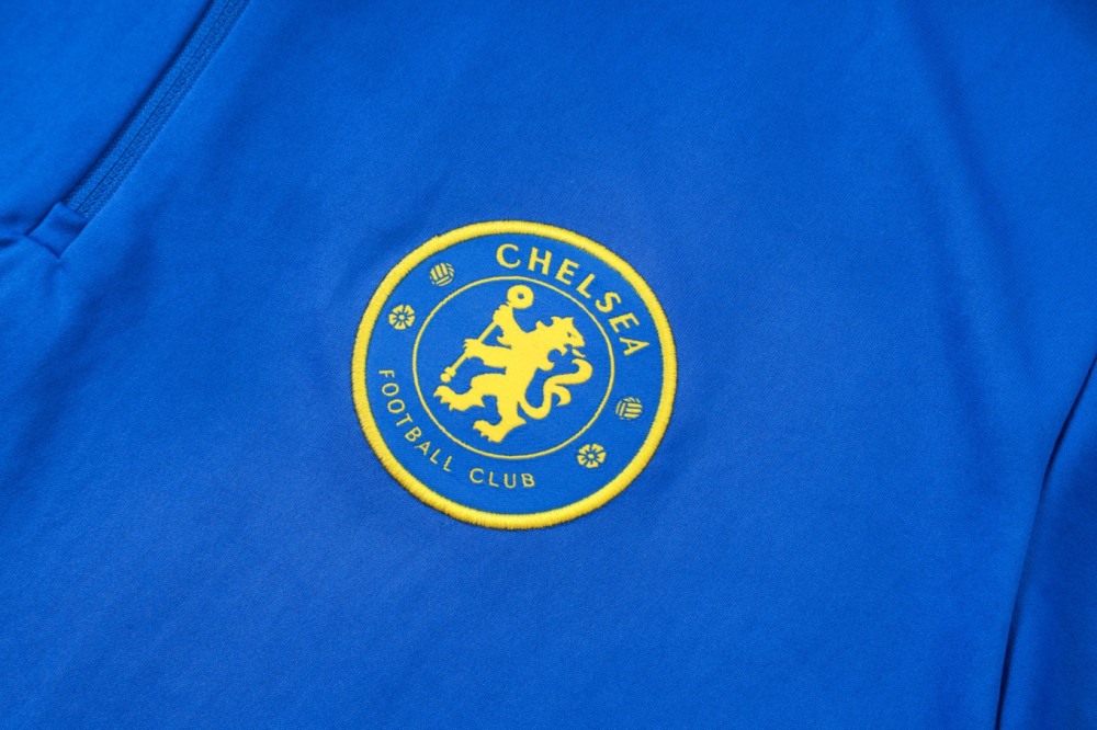 2026 Chelsea Violet Blue Long-sleeved half-pull training kit