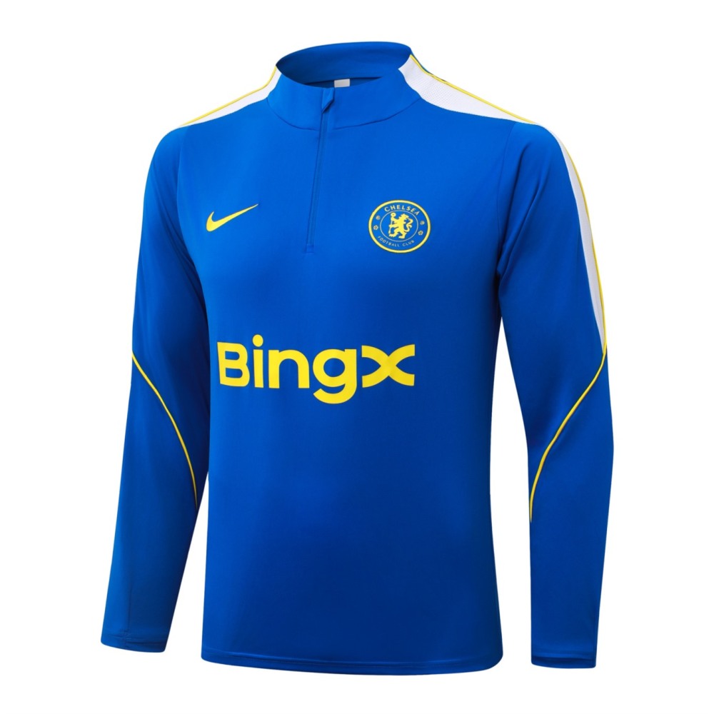 2026 Chelsea Violet Blue Long-sleeved half-pull training kit