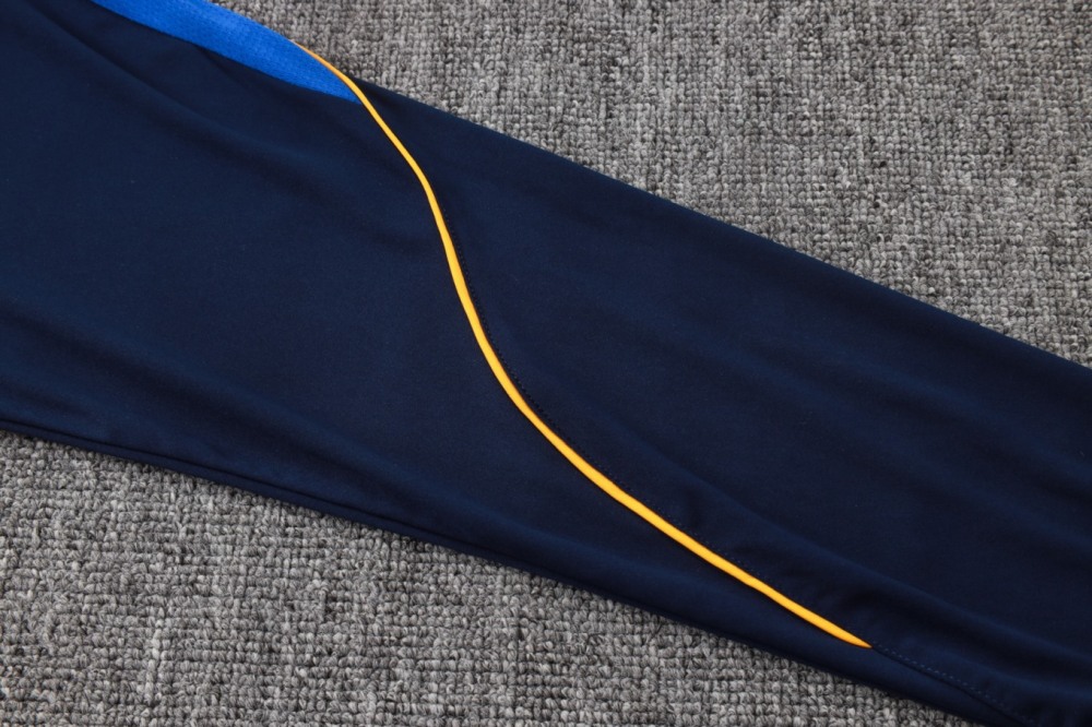 2026 France Cyan Long-sleeved half-pull training kit