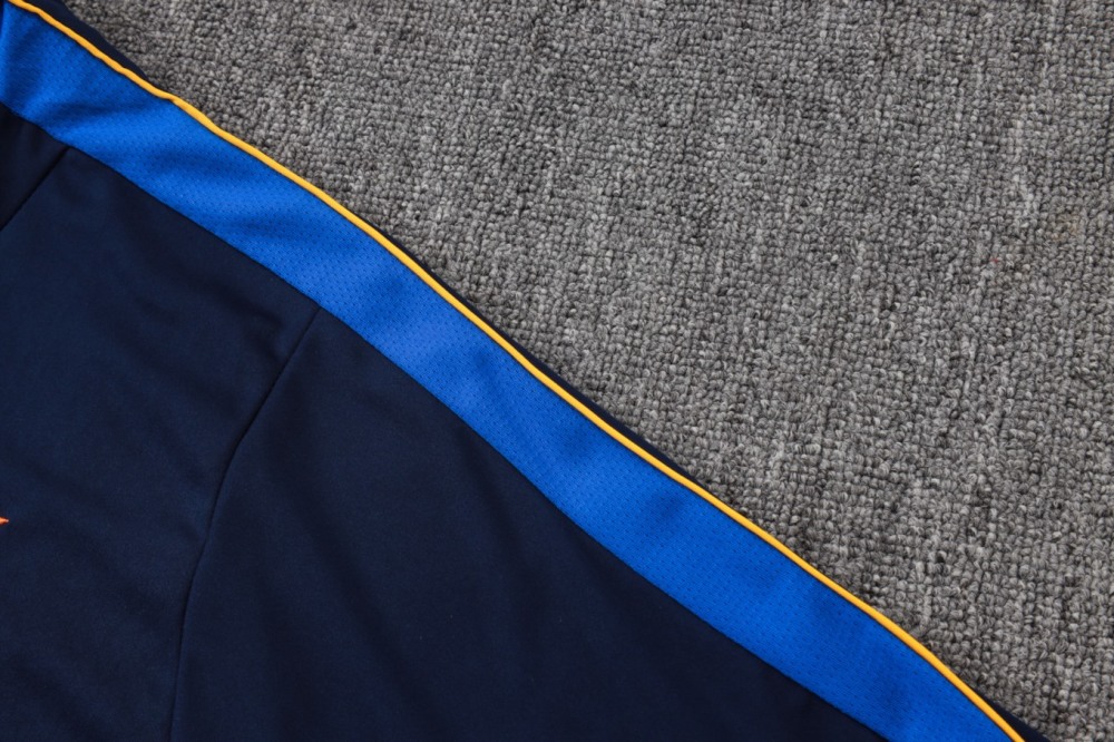 2026 France Cyan Long-sleeved half-pull training kit