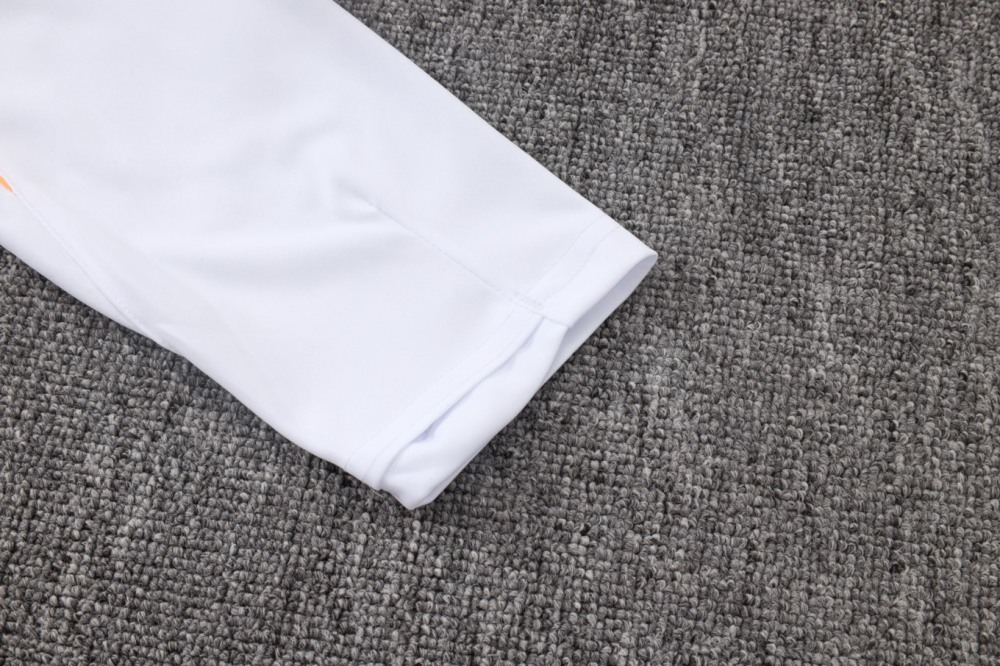 2026 France White Long-sleeved half-pull training kit