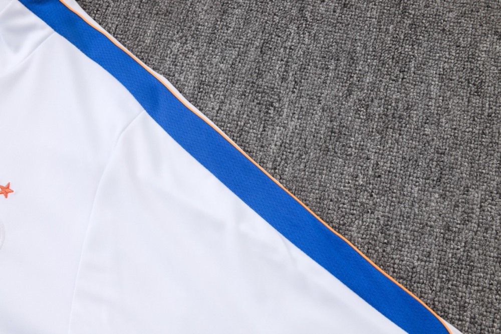 2026 France White Long-sleeved half-pull training kit