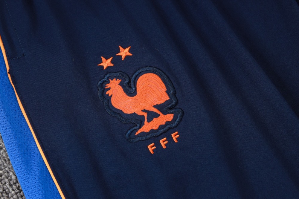 2026 France White Long-sleeved half-pull training kit