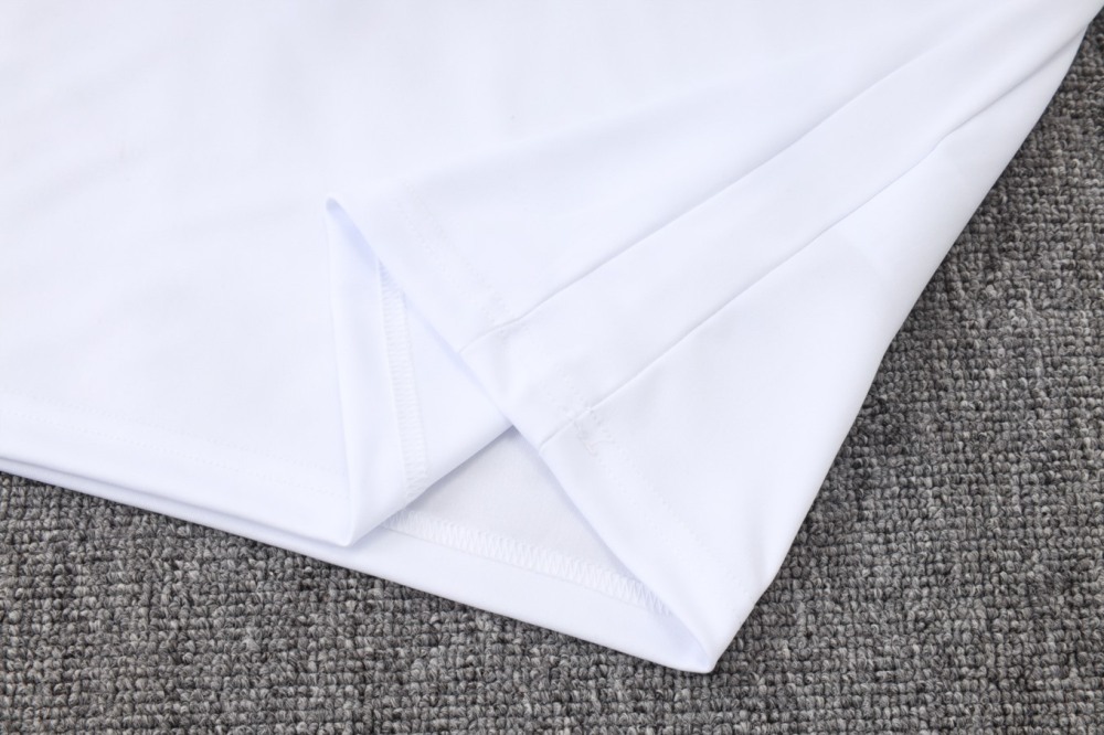 2026 France White Long-sleeved half-pull training kit