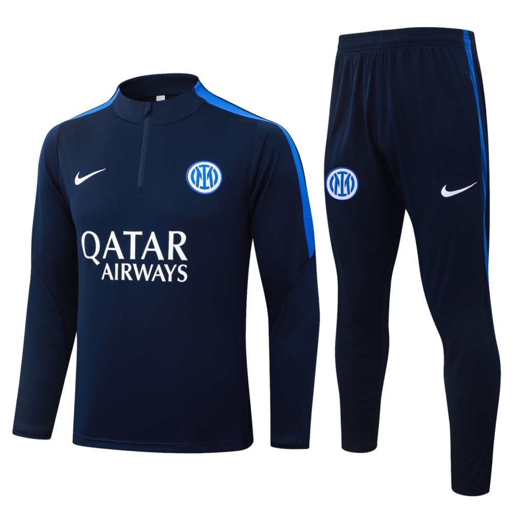 2026 Inter Milan Cyan Long-sleeved half-pull training kit