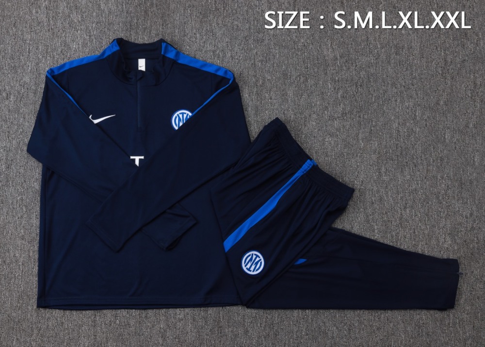 2026 Inter Milan Cyan Long-sleeved half-pull training kit