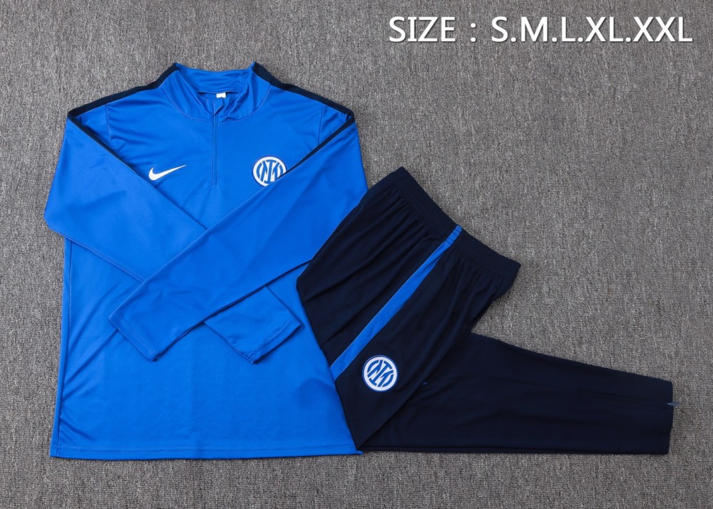 2026 Inter Milan Violet Blue Long-sleeved half-pull training kit
