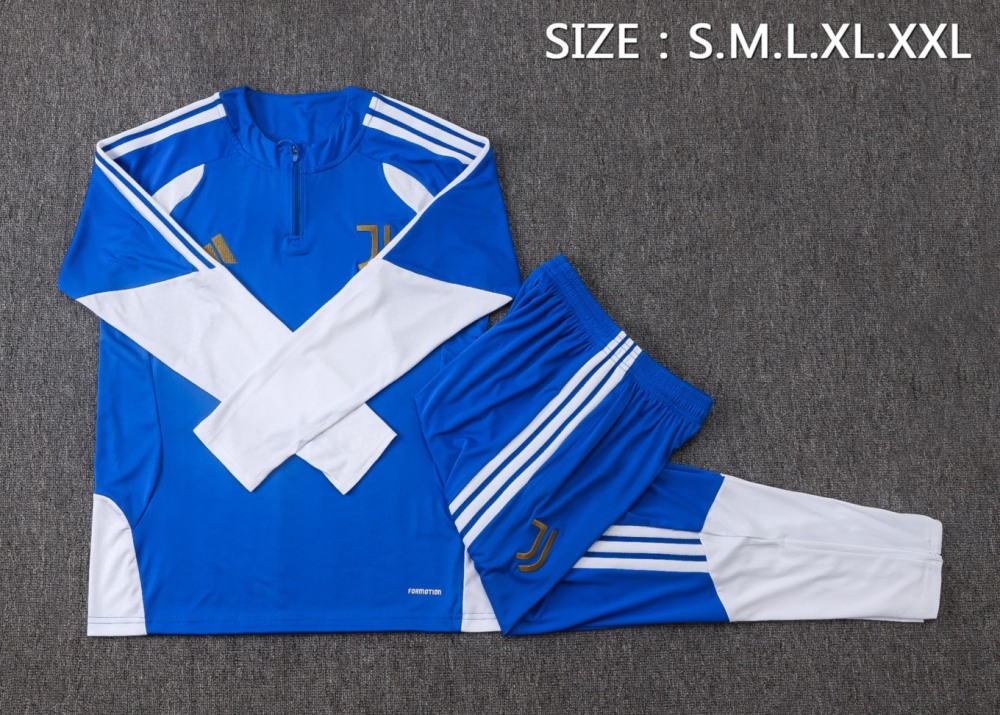 2026 Juventus Violet Blue Long-sleeved half-pull training kit