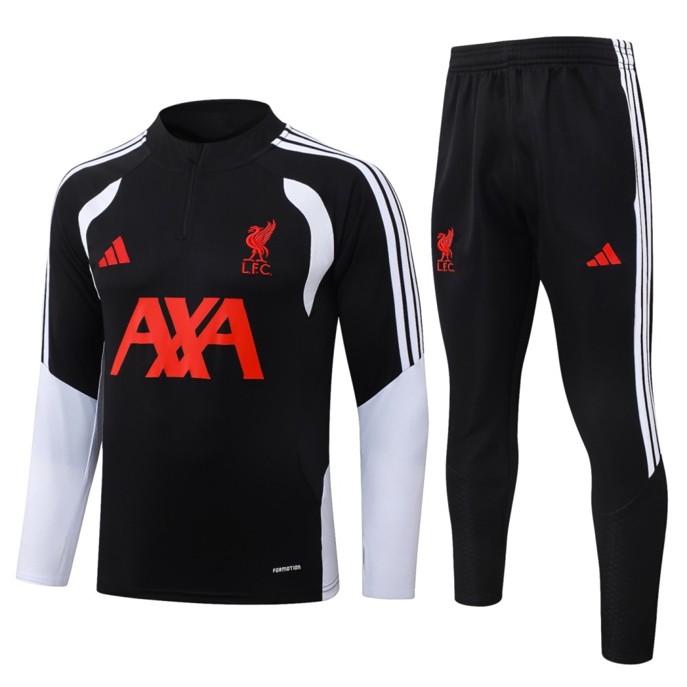 2026 Liverpool Black Long-sleeved half-pull training kit