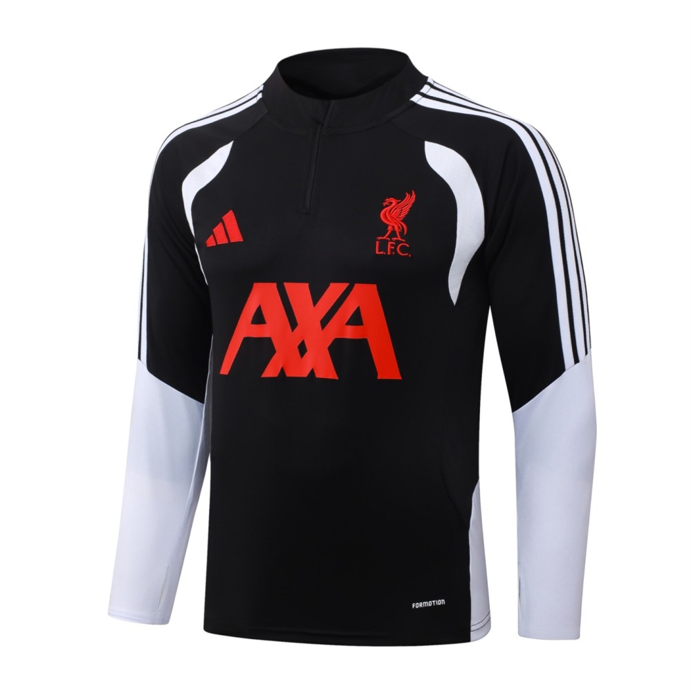 2026 Liverpool Black Long-sleeved half-pull training kit