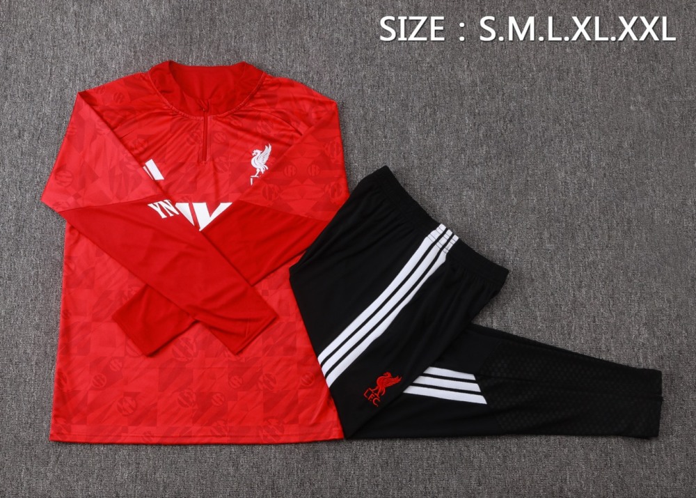 2026 Liverpool Red Long-sleeved half-pull training kit