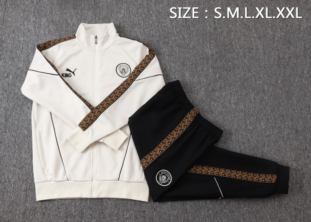 2026 Manchester City Beige Jacket Training Suit Set
