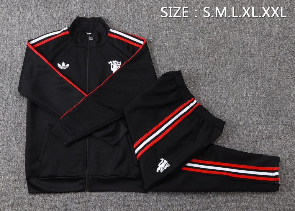 2026 Manchester United Black Jacket Training Suit Set