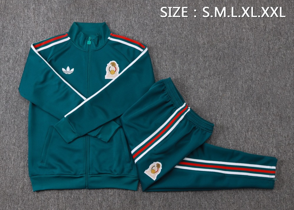 2026 Mexico Dark green Jacket Training Suit Set