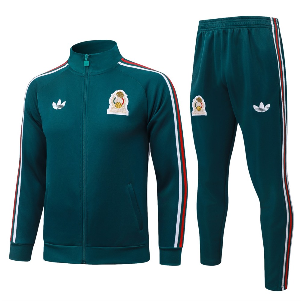 2026 Mexico Dark green Jacket Training Suit Set