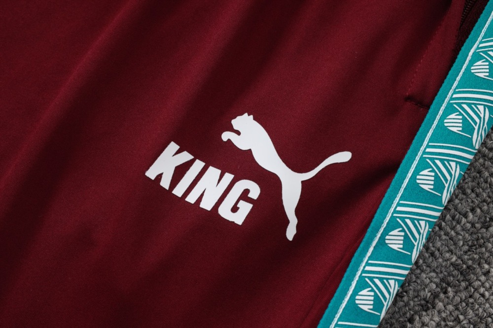 2026 Portugal Maroon Long-sleeved half-pull training kit