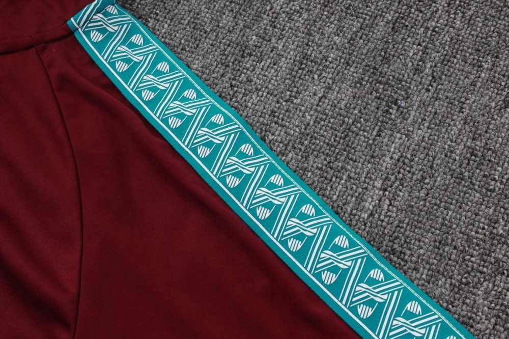 2026 Portugal Maroon Long-sleeved half-pull training kit