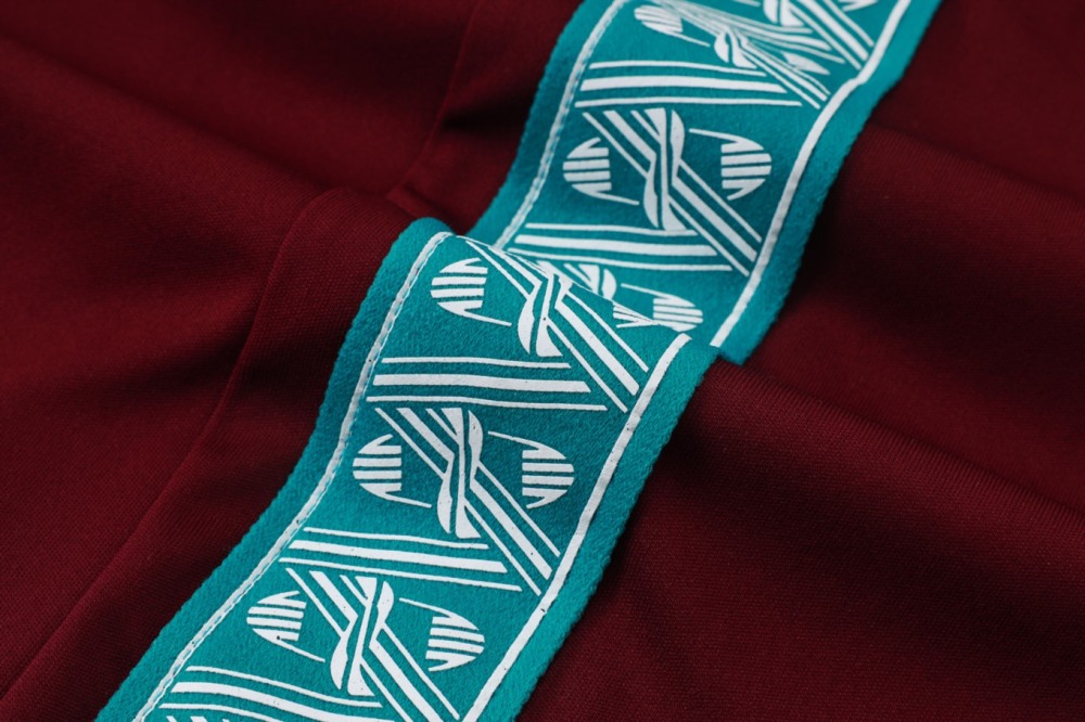2026 Portugal Maroon Long-sleeved half-pull training kit