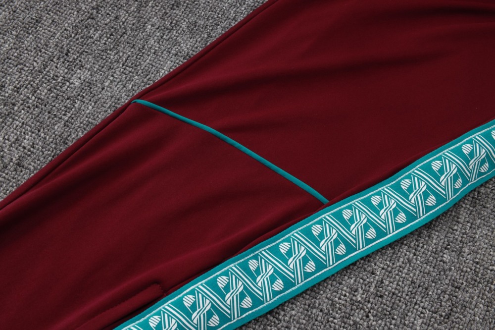 2026 Portugal Maroon Long-sleeved half-pull training kit