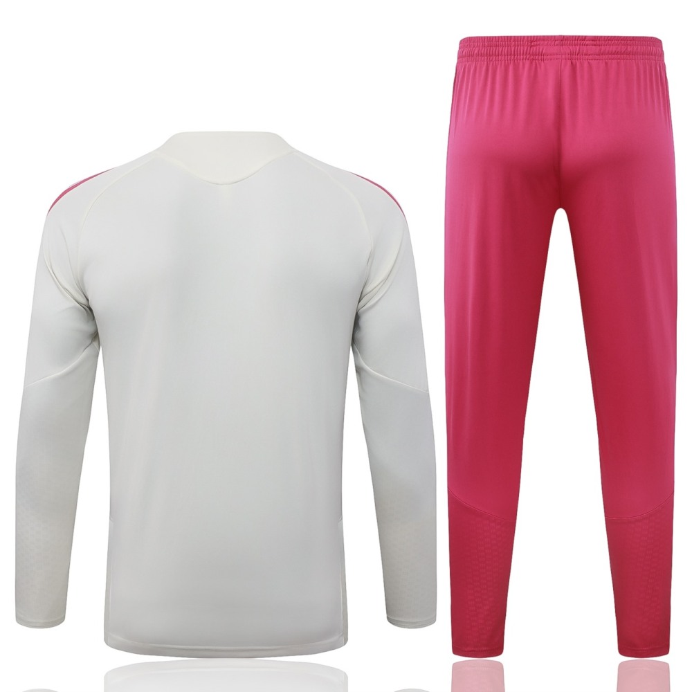 2026 Real Madrid Beige Long-sleeved half-pull training kit