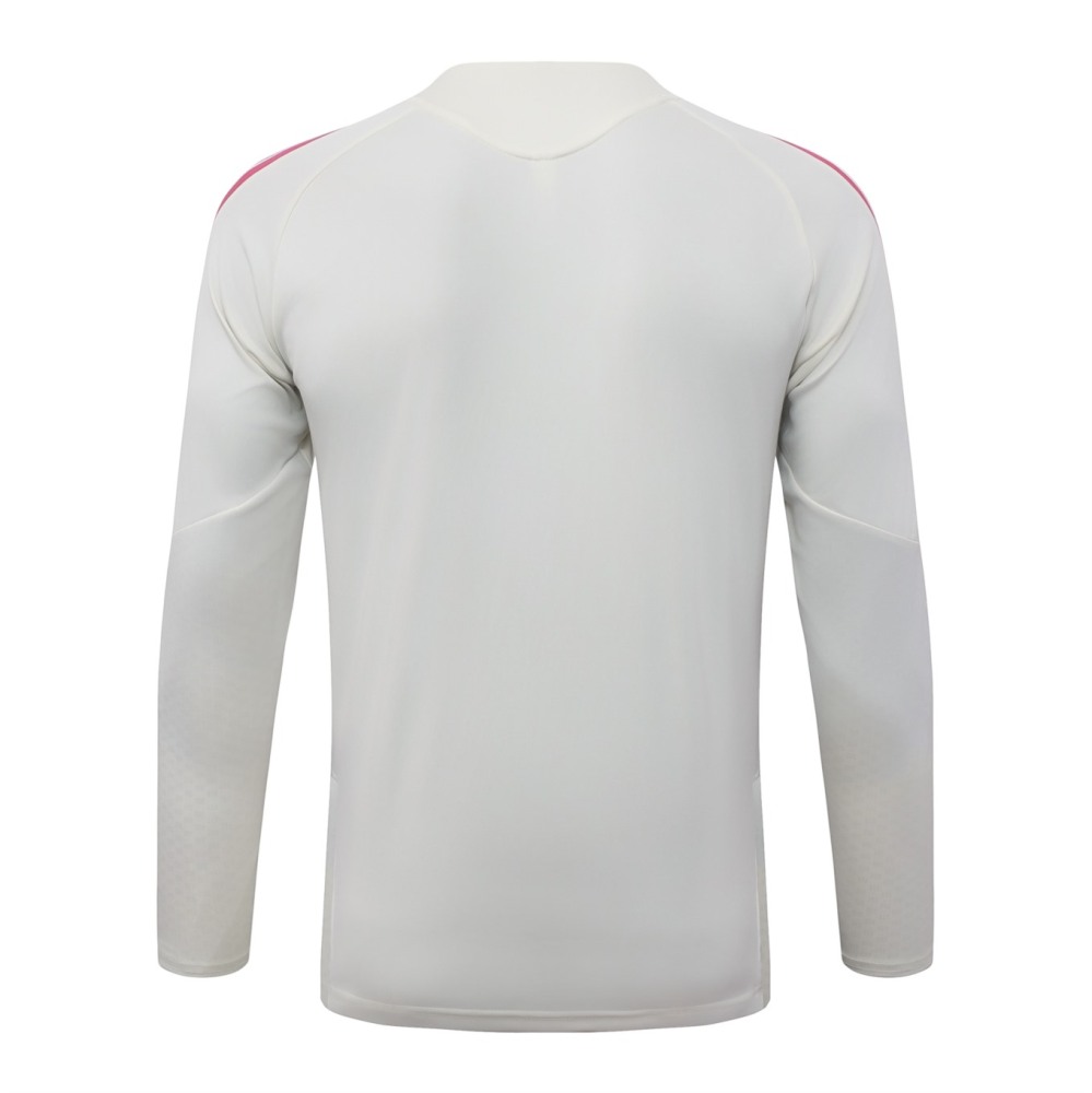 2026 Real Madrid Beige Long-sleeved half-pull training kit