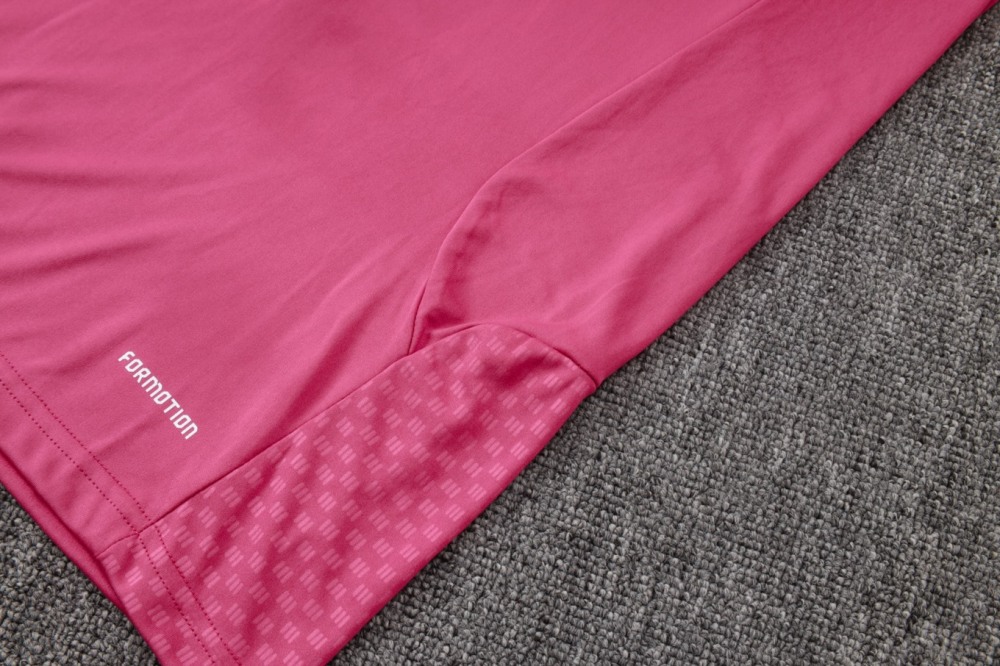 2026 Real Madrid Pink Long-sleeved half-pull training kit