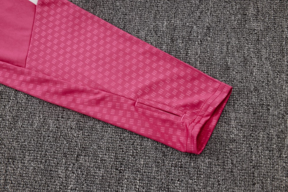 2026 Real Madrid Pink Long-sleeved half-pull training kit