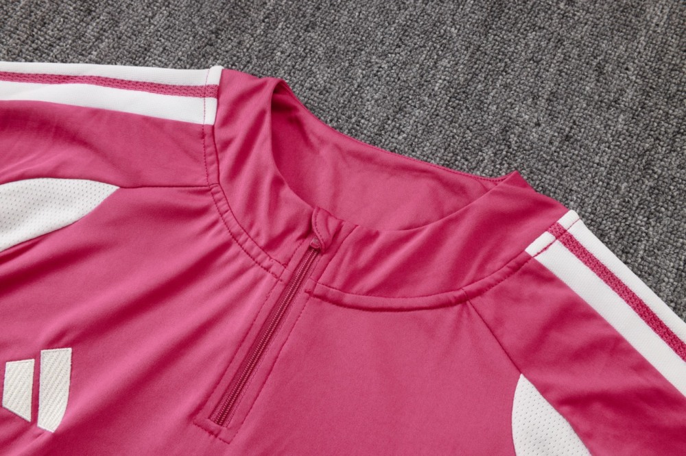 2026 Real Madrid Pink Long-sleeved half-pull training kit