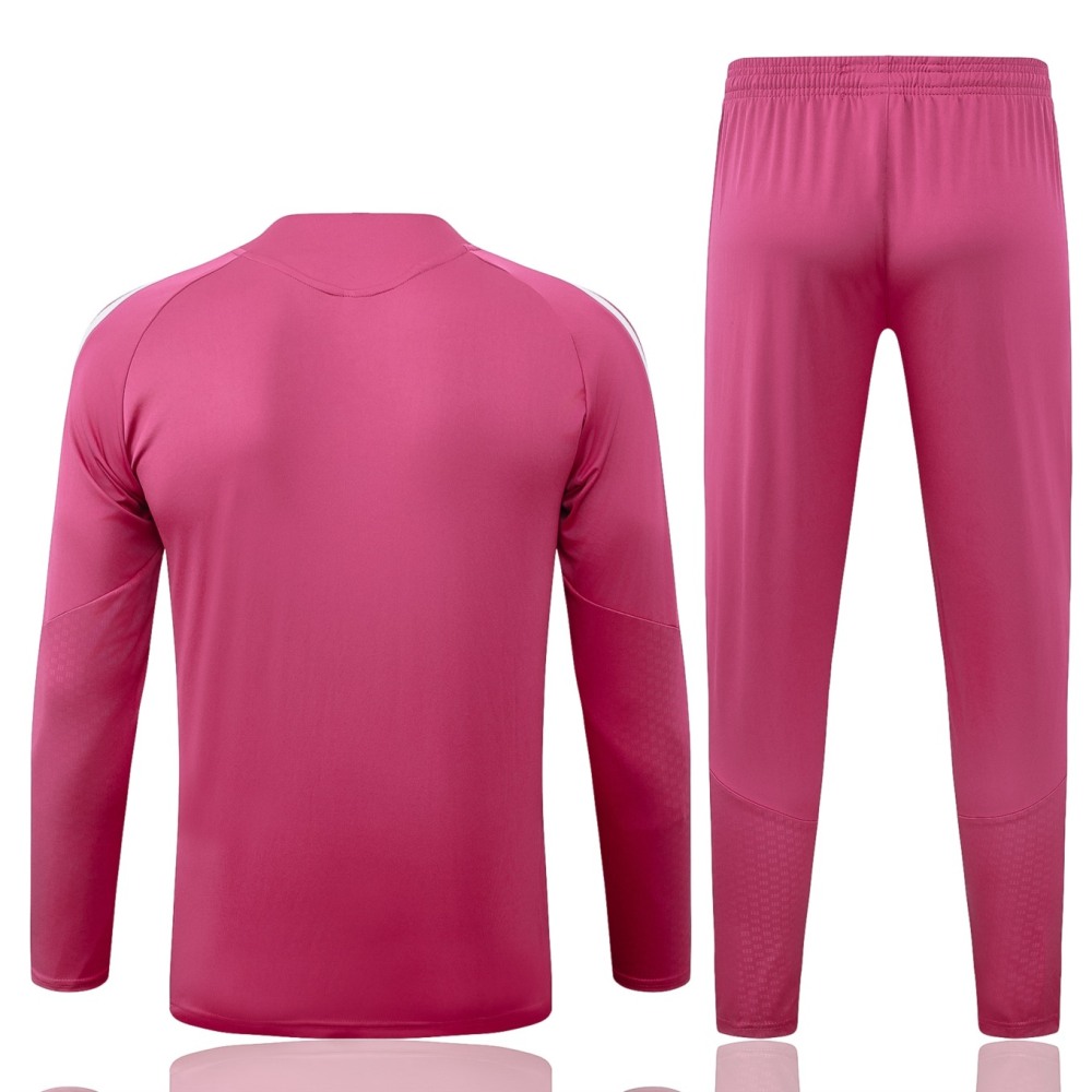 2026 Real Madrid Pink Long-sleeved half-pull training kit
