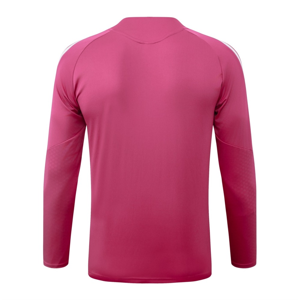 2026 Real Madrid Pink Long-sleeved half-pull training kit