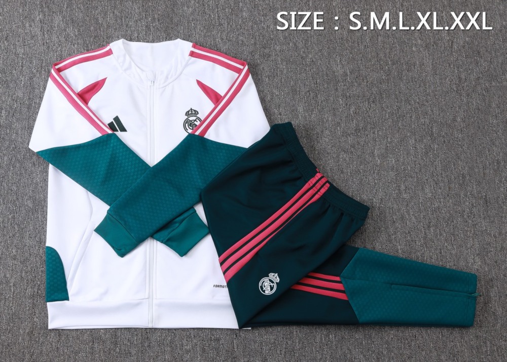 2026 Real Madrid White Jacket Training Suit Set