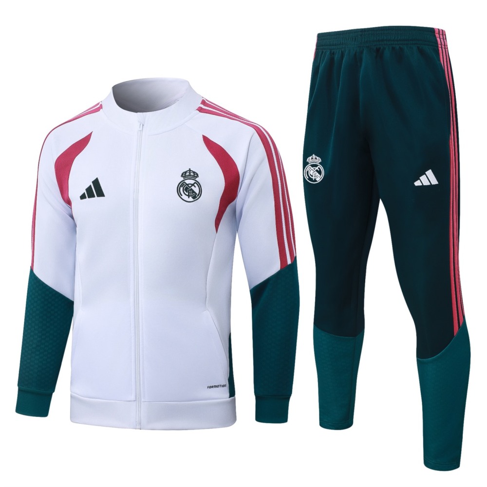 2026 Real Madrid White Jacket Training Suit Set