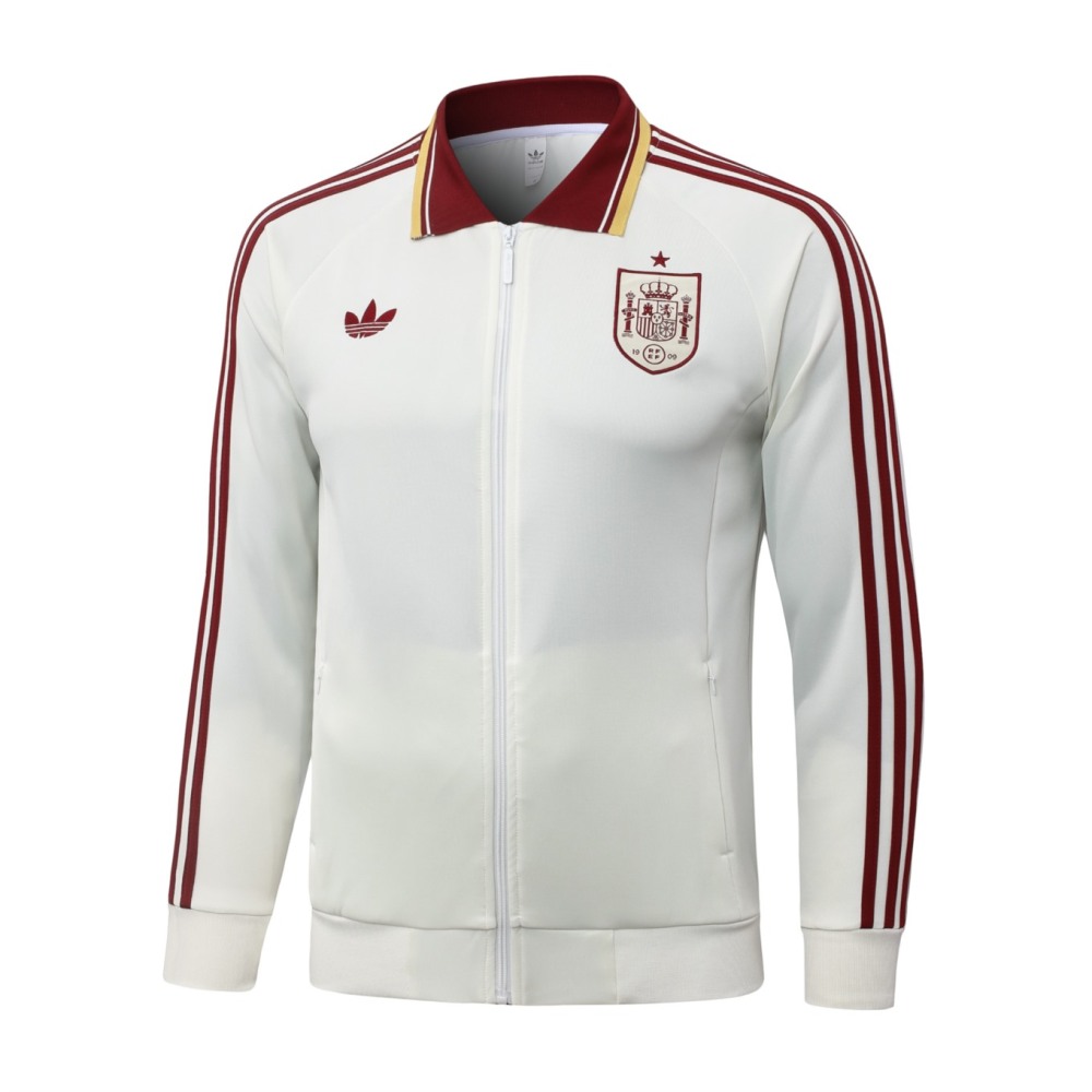 2026 Spain Off-white Jacket Training Suit Set