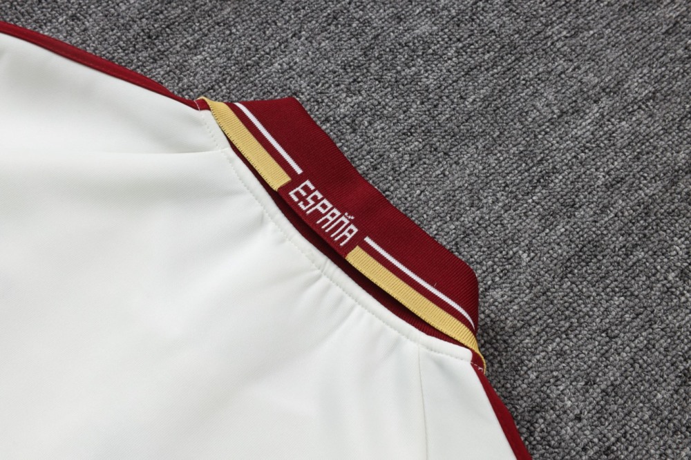 2026 Spain Off-white Jacket Training Suit Set