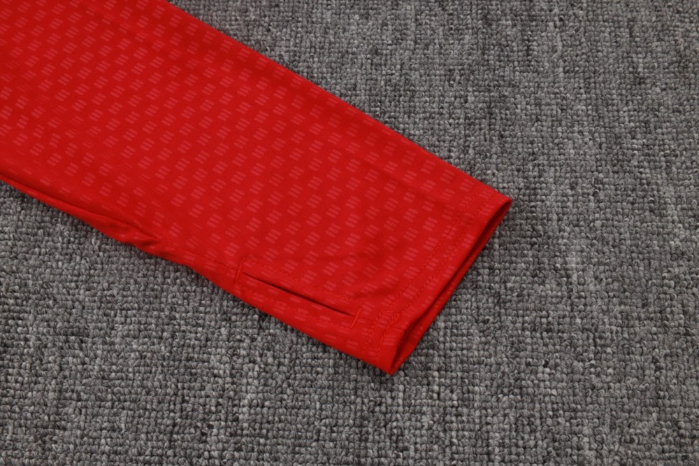 2026 Spain Red Long-sleeved half-pull training kit