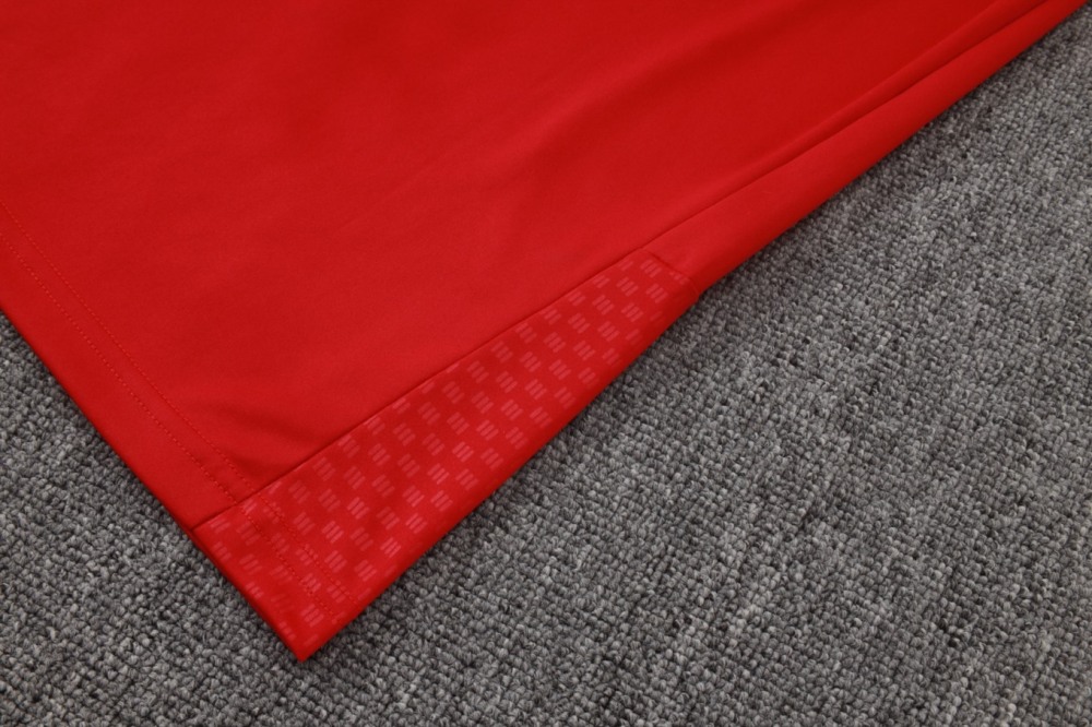 2026 Spain Red Long-sleeved half-pull training kit