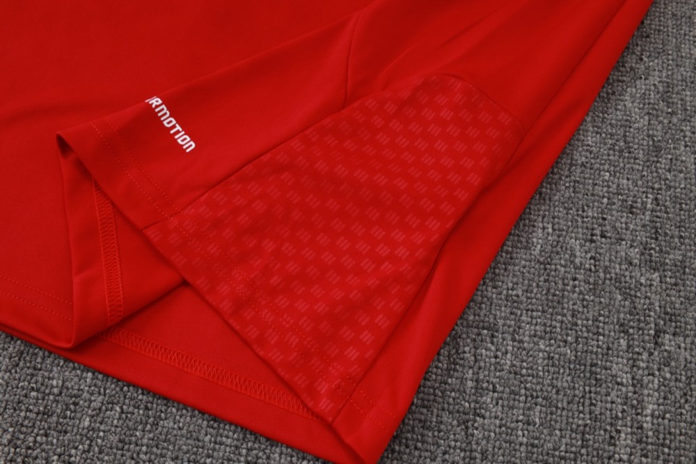 2026 Spain Red Long-sleeved half-pull training kit