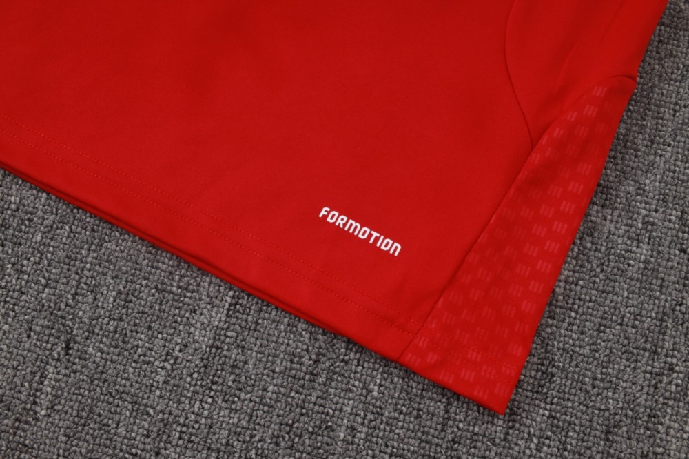 2026 Spain Red Long-sleeved half-pull training kit