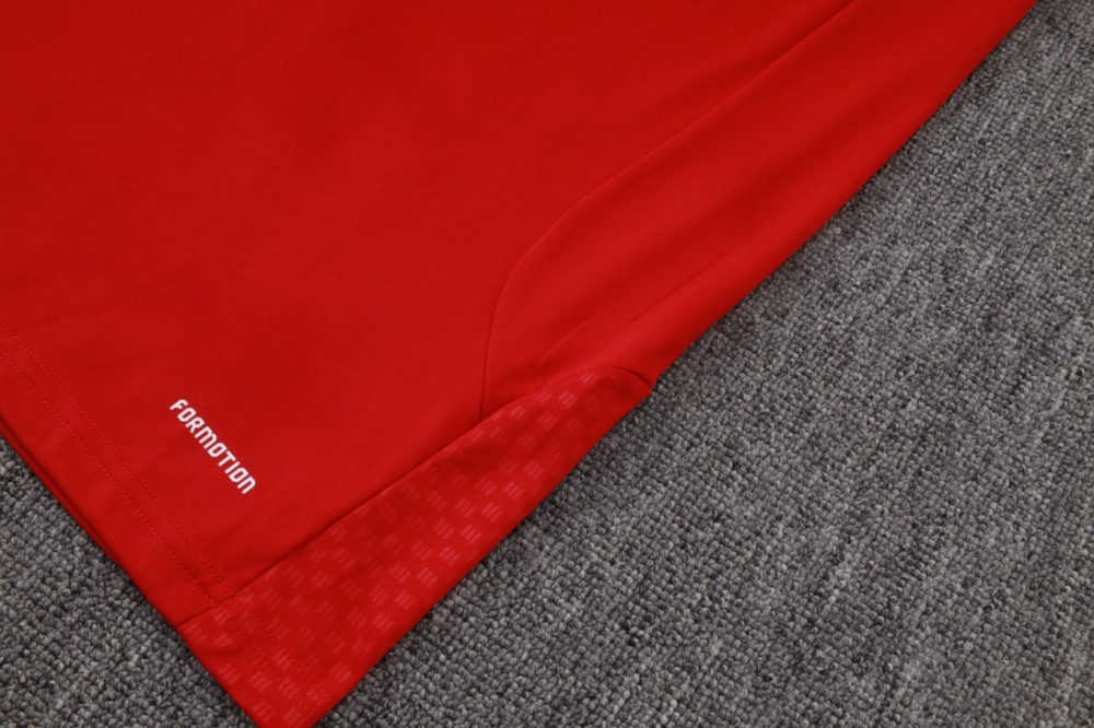 2026 Spain Red Long-sleeved half-pull training kit