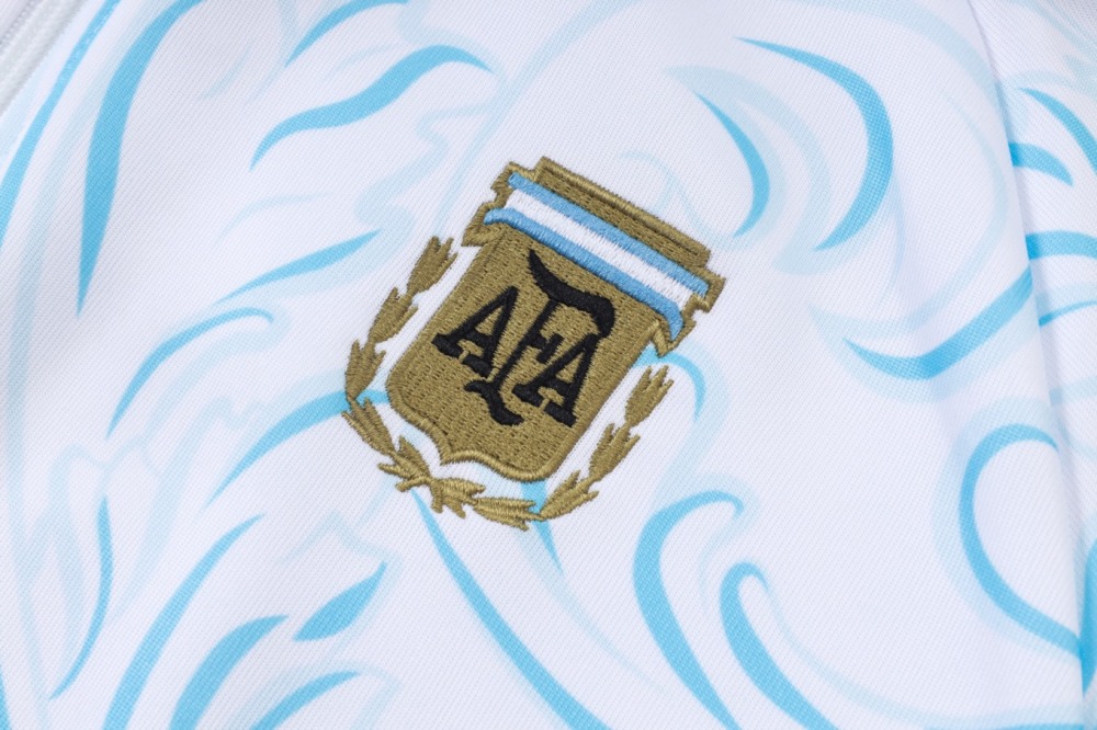 2026 Argentina White Jacket Training Suit Set