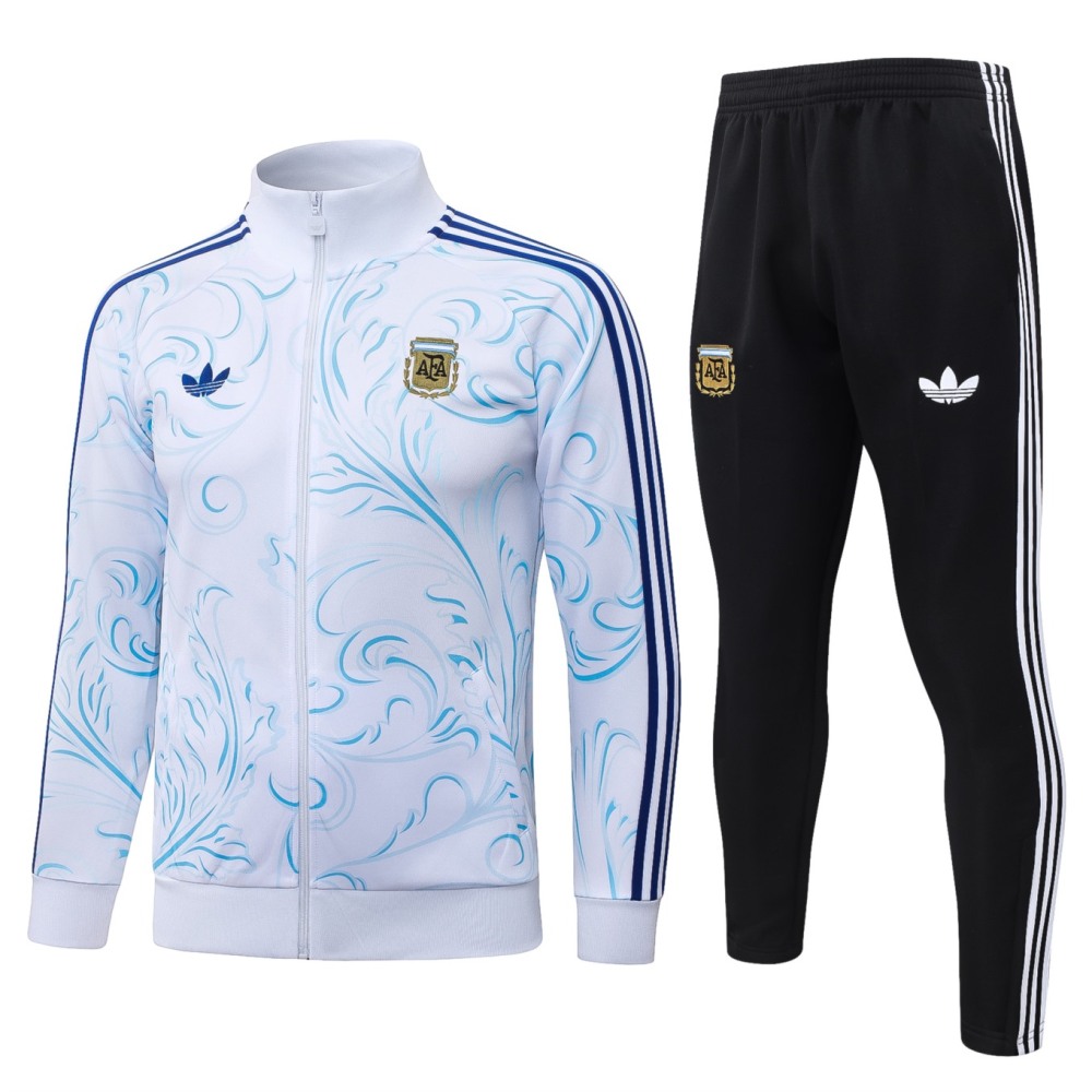 2026 Argentina White Jacket Training Suit Set