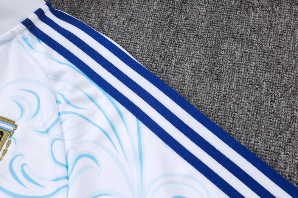 2026 Argentina White Jacket Training Suit Set